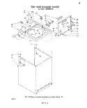 TOP AND CABINET , LITERATURE AND OPTIONAL Diagram and Parts List for LA5530XPW1  Whirlpool Washer