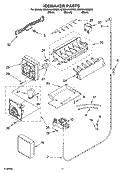 ICEMAKER PARTS Diagram and Parts List for GD2NHAXMQ00  Whirlpool Refrigerator