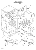LINER Diagram and Parts List for RT14BKXGW02  Roper Refrigerator