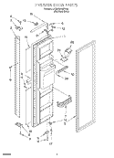 FREEZER DOOR Diagram and Parts List for KSRB22QFSS01  KitchenAid Refrigerator