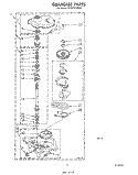 GEARCASE Diagram and Parts List for 3CA2781XSW0  Whirlpool Washer