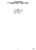 LATCH PARTS Diagram and Parts List for GBD307PRS00  Whirlpool Wall Oven
