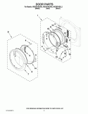 DOOR PARTS Diagram and Parts List for WGD97HEXL2  Whirlpool Dryer