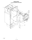 LINER Diagram and Parts List for ET16JMYSM03  Whirlpool Refrigerator