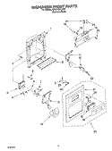 DISPENSER FRONT PARTS Diagram and Parts List for GD5YHEXLS01  Whirlpool Refrigerator