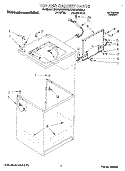 TOP AND CABINET, LIT/OPTIONAL Diagram and Parts List for KAWL410BWH0  KitchenAid Washer