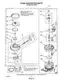 PUMP AND MOTOR Diagram and Parts List for DU9000XR5  Whirlpool Dishwasher