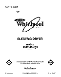 SECTION Diagram and Parts List for LE5650XMW2  Whirlpool Dryer