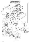 ICEMAKER PARTS Diagram and Parts List for ET9AHTXLT02  Whirlpool Refrigerator