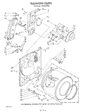 BULKHEAD Diagram and Parts List for LG5801XSW2  Whirlpool Dryer