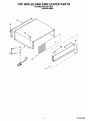 TOP GRILLE AND UNIT COVER PARTS Diagram and Parts List for KBLC36FTS03  KitchenAid Refrigerator