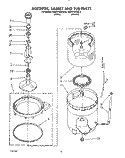 AGITATOR, BASKET AND TUB Diagram and Parts List for KAWE760WWH3  KitchenAid Washer