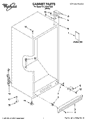 CABINET PARTS Diagram and Parts List for EVL181NXTQ00  Whirlpool Freezer