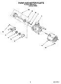 PUMP AND MOTOR PARTS Diagram and Parts List for CDB4000TU0  Whirlpool Dishwasher