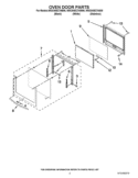 OVEN DOOR PARTS Diagram and Parts List for WOC54EC7AB00  Whirlpool Microwave Oven Combo