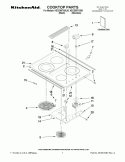 COOKTOP PARTS Diagram and Parts List for KECD807XS00  Whirlpool Cooktop