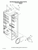 REFRIGERATOR LINER PARTS Diagram and Parts List for ED2KHAXVS03  Whirlpool Refrigerator