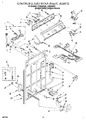 CONTROLS AND REAR PANEL Diagram and Parts List for LST8244BZ1  Whirlpool Washer