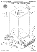 CABINET, LITERATURE Diagram and Parts List for KSRB22FHBL03  KitchenAid Refrigerator
