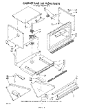 CABINET AND AIR FLOW Diagram and Parts List for RM278PXK0  Whirlpool Microwave Oven Combo