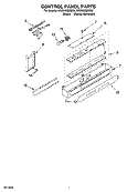 CONTROL PANEL PARTS Diagram and Parts List for KSSO48QMX02  KitchenAid Refrigerator