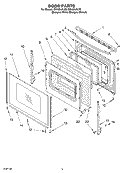 DOOR Diagram and Parts List for GR458LXLT0  Whirlpool Range