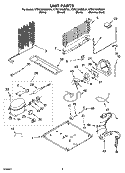 UNIT PARTS Diagram and Parts List for KTRC19KMBT01  KitchenAid Refrigerator