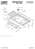 COOKTOP PARTS Diagram and Parts List for TGP305RV2  Estate Range