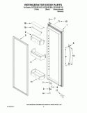 REFRIGERATOR DOOR PARTS Diagram and Parts List for GSC25C4EYB00  Whirlpool Refrigerator
