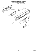 CONTROL PANEL PARTS Diagram and Parts List for IUD8000RQ6  Whirlpool Dishwasher