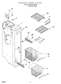 FREEZER LINER Diagram and Parts List for KSCS25FJSS00  KitchenAid Refrigerator