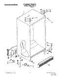 CABINET Diagram and Parts List for KSRB27QABL04  KitchenAid Refrigerator