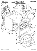 SECTION Diagram and Parts List for LEC7858AZ0  Whirlpool Dryer