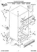 CABINET Diagram and Parts List for ET18NMXAN02  Whirlpool Refrigerator