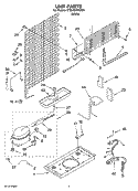 UNIT PARTS Diagram and Parts List for CTB1821VRW01  Whirlpool Refrigerator
