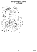 CONTROL PANEL PARTS Diagram and Parts List for KUIA15NRHS5  KitchenAid Ice Maker
