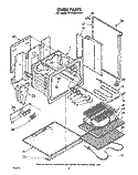 OVEN Diagram and Parts List for RF4900XLW0  Whirlpool Range