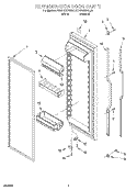 REFRIGERATOR DOOR Diagram and Parts List for KSRP22KFAL01  KitchenAid Refrigerator