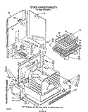 OVEN CHASSIS Diagram and Parts List for RM278BXV1  Whirlpool Microwave Oven Combo