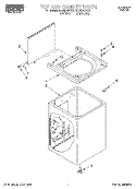 TOP AND CABINET, LIT/OPTIONAL Diagram and Parts List for RAM5243AW2  Whirlpool Washer