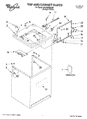 TOP AND CABINET, LITERATURE Diagram and Parts List for 3RLSQ8533JQ0  Whirlpool Washer