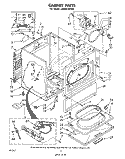 CABINET Diagram and Parts List for LG9801XPW0  Whirlpool Dryer