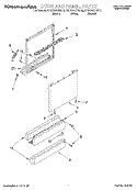 DOOR AND PANEL Diagram and Parts List for KUDC25CHBL0  KitchenAid Dishwasher