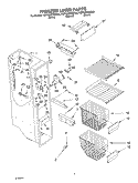 FREEZER LINER Diagram and Parts List for KSRG22FKBL04  KitchenAid Refrigerator