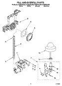 FILL AND OVERFILL PARTS Diagram and Parts List for KUDP01FLBL2  KitchenAid Dishwasher