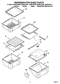 REFRIGERATOR SHELF PARTS Diagram and Parts List for GS2SHAXNL01  Whirlpool Refrigerator