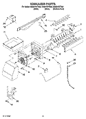 ICEMAKER PARTS, OPTIONAL PARTS Diagram and Parts List for GB2SHDXTQ00  Whirlpool Refrigerator