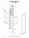 FREEZER DOOR PARTS Diagram and Parts List for ED5FVAXWL01  Whirlpool Refrigerator