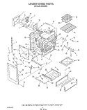 LOWER OVEN Diagram and Parts List for H8858L0  Roper Range