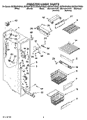 FREEZER LINER PARTS Diagram and Parts List for KSCS25FVSS00  KitchenAid Refrigerator